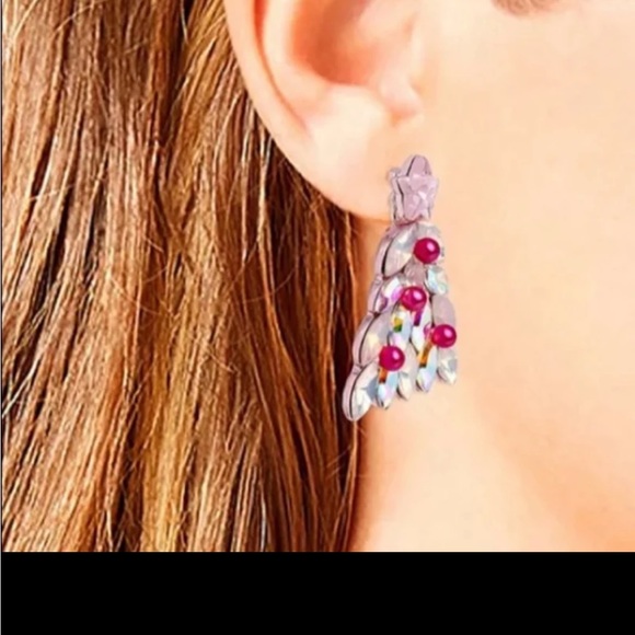 New BETSEY JOHNSON Christmas Tree Post Earrings - Picture 9 of 17